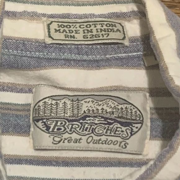 Britches Great Outdoors Vintage Long Sleeve Button Down Shirt size Medium - Picture 6 of 10